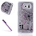 Produktbild S7 Edge Case Samsung Galaxy S7 Edge Case for Girls EMAXELER 3D Creative Design Angel Girl Flowing Liquid Floating Bling Shiny Liquid PC Hard Case for Samsung Galaxy S7 Edge Silver Couple Dandelion by EMAXELER