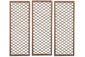 Selections Willow Trellis Framed Panel Garden Climbing Plant Support 120 x 45cm - Pack of 3