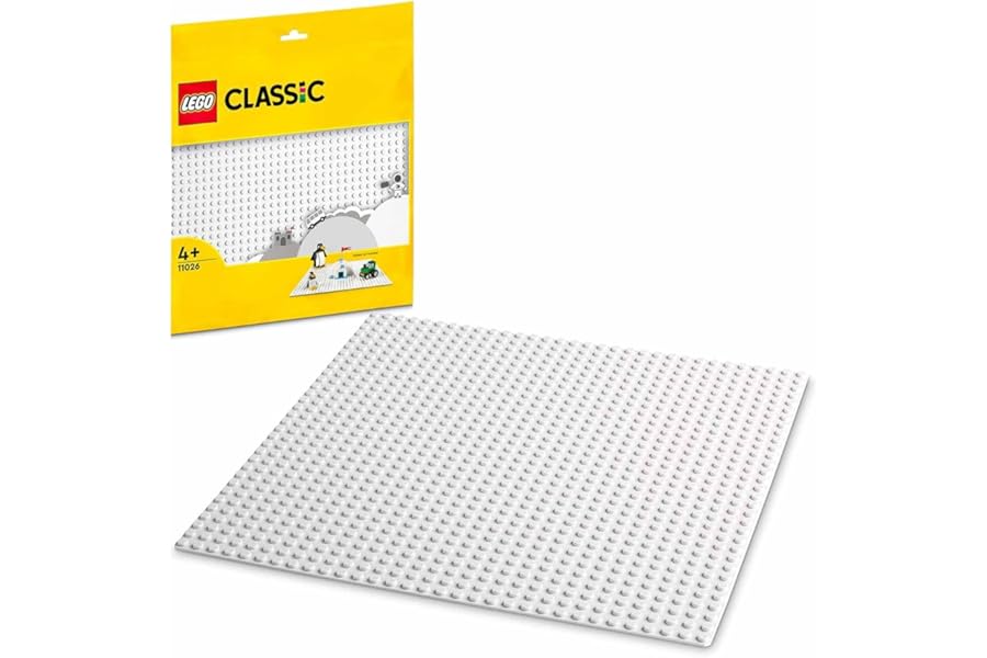LEGO 11026 Classic White Baseplate Building Base, Construction Toy Square 32x32 Build and Display Board