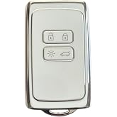 AutoHan Keys L&uuml;x Anahtar Kılıfı, Beyaz G&uuml;m&uuml;ş, Clio E-Tech, Austral, Megane 4, Talisman, Clio 5 Modelleri i&ccedil;in Nano Koruyucu