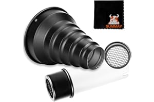 Godox AD-S9 2 en 1 Snoot con Rejilla Nido Abeja para Godox Speedlite AD200 AD360II AD360