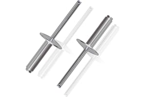 Pop Rivets 65 Pcs Rivets for Metal Aluminium Rivet 4.8x16mm Large Head Open End Rivet Silver msymsyu for Joining Sheet Metal Wood Furniture Window Frames with Plastic Frames Easy Installation
