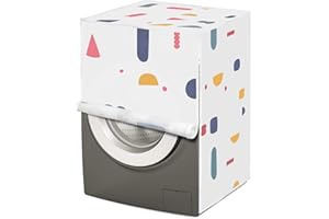 FAVOMOTO Waschmaschinengehäuse Waschmaschinenabdeckung Wasserdichter Sonnenschutz für Frontlader-Waschmaschine Staubdichte Abdeckung Waschmaschine Trocknerschutz für Haushaltswäsche