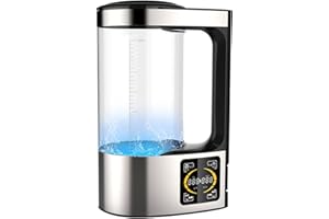 FXNFXLA Hydrogen Water Pitcher Maker with 2L Large Capacity, 1500 PPB Hydrogen Water Generator, SPE and PEM Technology, Intelligent Cleaning and Constant Temperature Heating