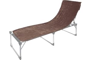 Premiumshop321 Schonbezug für Sonnenliege Gartenliege 70x200 Twin-Star 95° waschbar (walnuss)
