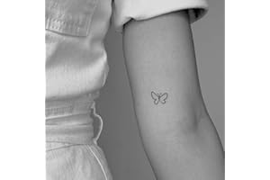 INKSTER Piccola farfalla | Tatuaggio Temporaneo con Certificazione Cosmetica UE - L'Originale | Resistente all'Acqua + Vegano | Tatuaggio Rivoluzionario di 2 Settimane