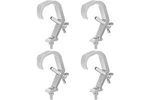 SAVITA 4 Piezas Ganchos Abrazadera Luces Escenario Montaje Abrazadera C Armadura para Reflector de Luz de Escenario de Luz DJ Par LED Luz Cabeza Móvil Luz Escenario Accesorios (30-50 mm)