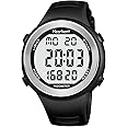 Hearkent Waterproof Pedometer Watch for Senior Non Bluetooth No App Required Sport Watch with Steps Calories Counter and LCD Large Numbers