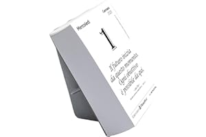 Il Calendario Filosofico 2025 avec support en carton, format A6 de 10 x 14 cm, le premier et l'original calendrier de table avec 365 jours de phrases philosophiques, chaque jour une phrase, créé à