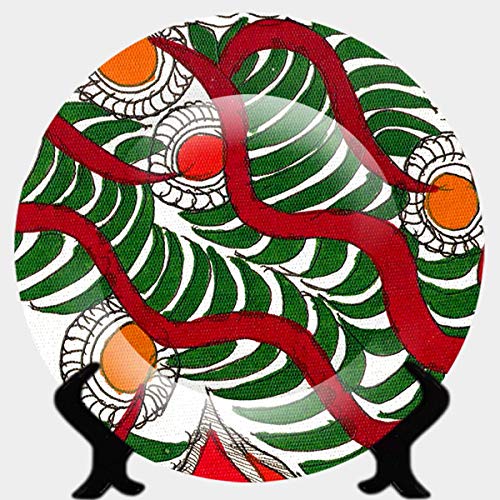 STREEYAM Rare Handcrafted 3D Ceramic Designer Plate with Stand | Decorative Plates for Home