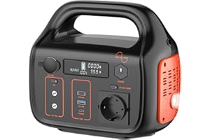 WADA POWER Centrale Elettrica Portatile: 496Wh Generatore Elettrico Solare Batteria Backup Power Station Portatile Uscita PD/AC/DC/USB Alimentatore Generatore Solare per Campeggio Emergenza 300W
