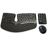 Microsoft Sculpt Ergonomic Desktop Keyboard, Mouse and Numeric Pad Set, UK Layout - Black