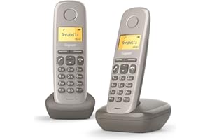 Gigaset A170 Duo Téléphone fixe sans fil DECT/GAP Taupe [Version Française]