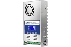 POWLAND 60A MPPT Solarladeregler 12V 24V 36V 48V Auto Detektion, Max 180Vdc PV Voc, LCD Hintergrundbeleuchtung, Solarladung für GEL/SEL/FLD/USER Lithium Batterie