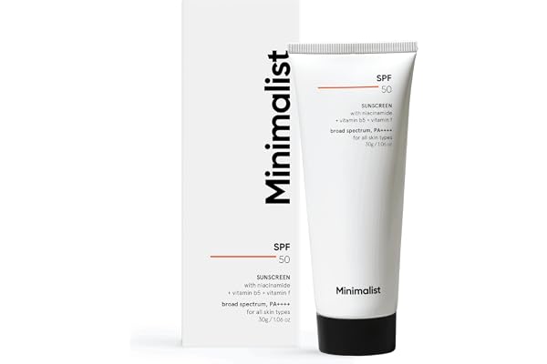 Minimalist Sunscreen SPF 50 PA++++ with Niacinamide &amp; Multi-Vitamins | Broad Spectrum | Hydrating Sun screen for Dry &amp; All Sk