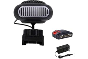 FLKWOP Portable Car Heater, Battery Operated Space Heater with Anti Tilt Design, Long Lasting Heating, 1500mAh Li Battery, Easily Fits into Any Room or Car, for Car, Office, Indoor Use