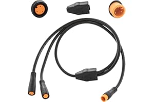 BALUOQI Câble d'extension Split en y rallonge 1t2 avec connecteur étanche 2pin / 3Pin / 4pin / 5pin pour Lampes ebike, capteurs d'engrenages et Freins dans Le kit de Conversion ebike