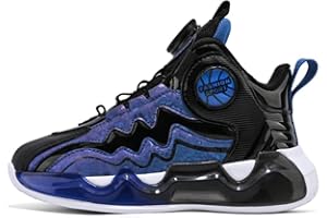 CZHIHANEG Nuove Scarpe da Basket per Bambini Scarpe Sportive per Bambini Scarpe Sportive con Fibbia Twist Scarpe da Basket per Bambini e Bambine