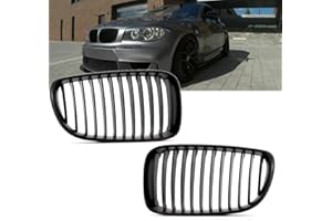 ‎DM AUTOTEILE DM Autoteile Set Kühlergrill Schwarz Matt SATZ kompatibel für BMW 1er E87 E82 E88 Facelift Bj 07-11 1969