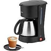 JATA JECA5503 &ndash; Drip Coffee Maker 2-8 Cups with Stainless Carafe, 650 ml, Washable Permanent Filter, Anti-Drip System, Gradua