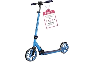‎HUDORA HUDORA Scooter Up 200 - Geräuscharmer Aluminium-Roller für bis zu 100kg - Höhenverstellbarer & zusammenklappbarer Tretroller - Ruckelfreier Kick-Scooter für Kinder/Jugendliche & Erwachsene