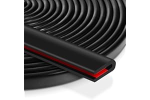 YOUSHANGRO Perfil protector de bordes en U autoadhesivo, moldura de goma para puertas de coche,chapa metálica y vidrio, material y PVC resistente,protección contra golpes y arañazos
