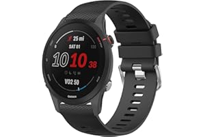 Wanme Bracelet Compatible avec Garmin Forerunner 255/Vivoactive 4/Venu 3/Venu 2/Forerunner 265 Bracelets, 22mm Silicone Sport Remplace Bracelet (Noir, 22mm)