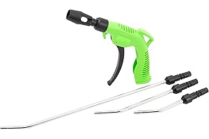 OEMTOOLS 24439 5-Piece Air Blow Gun | Air Blow Gun Has Many Automotive Uses, Clear Debris, Dry Work Surfaces, and Much More | 4 Removable Nozzles | Easily Connects to Any Compressor Hose | Green