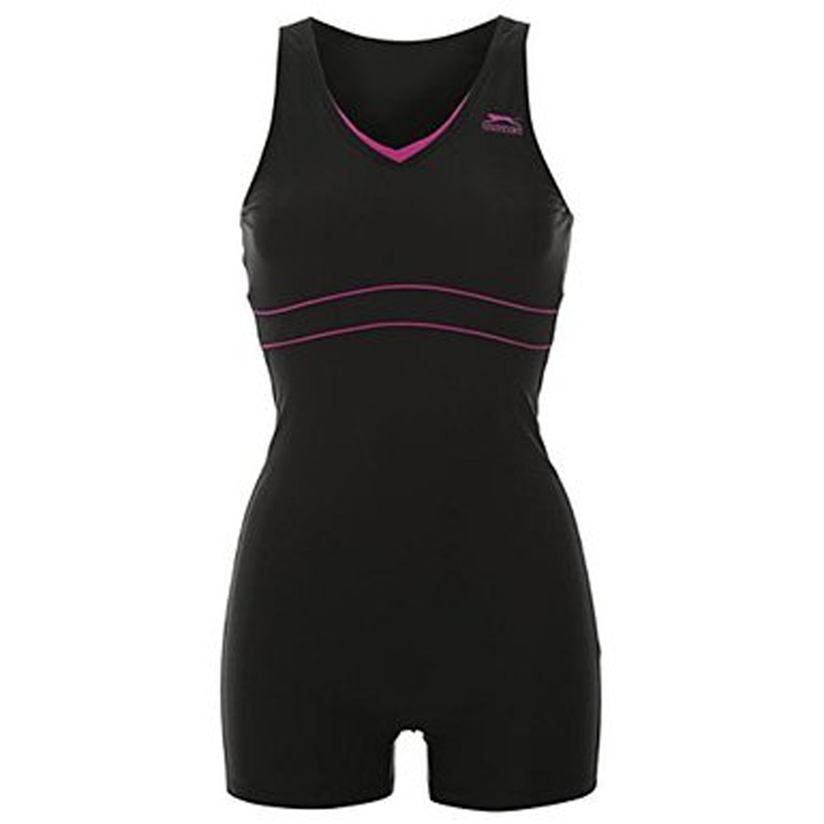 Slazenger Womens Boyleg Legsuit Ladies Swimming Costume Swimsuit