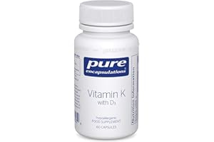 Pure Encapsulations Vitamin K with D3 - Hypoallergenic Formula with Vitamin K1, K2, and D3 - for Bone and Arterial Health - 60 Capsules
