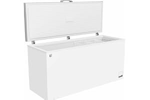 METRO Professional Congélateur bahut GHF2700S, acier, 188 x 73.5 x 94.5 cm, 700 L, 125 W, 3 paniers, éclairage LED, avec serrure, blanc/gris