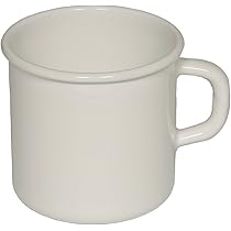 Riess Classic Weiß Emaille-Topf 22 Cm – 6 Liter, Mit Chromrand & Induktionsgeeignet