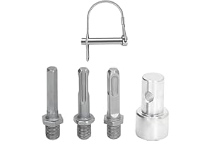 CNSTZX 3IN1 Erdbohrer Adapter(Sechskant + SDS Max + SDS Plus) Mit Quick Change Bolzen für Hand Bohrmaschine für Bohrer mit Ø 40 60 80 100 120 150 mm (Adapter)