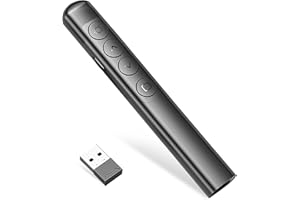 SANGFUN Pointeur laser Pointeur Laser de Présentation Clicker for Powerpoint Remote, 2.4GHz Télécommande Présentation Sans Fil,PPT PowerPoint Clicker Présentation Clicker Slide Remote (Noir)