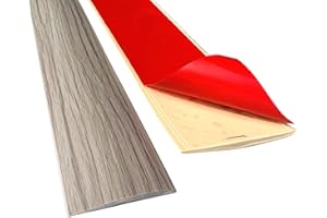 EUNEWR Autoadhésif Profil De Transition Pour Stratifié 200×5cm Vinyle Rail De Compensation Entre Parquets Inégaux Et Surface En Bois,Barre De Seuil,bande De Transition,profil De Sol Pour Sols