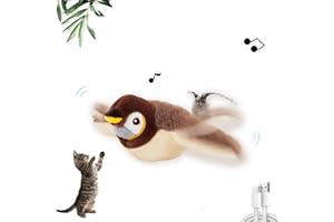 RuiDay Flapping Bird Toy Cat, Flappy Bird di Giochi per Gatti, Flying Birds Giochi Interattivi per Gatti, Uccellino per Gattis che si Muove, Giocattoli per Gattis Uccello in Movimento (1pcs)