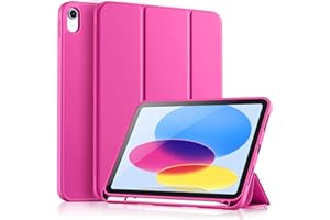 Vobafe Etui na iPada (A16) 11. 10. generacji (model: 2025/2022, 11/10,9 cala), elastyczny tył TPU i potrójnie składany stojak, pokrowiec ochronny z uchwytem na ołówki, automatyczne budzenie/uśpienie