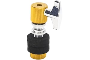 LIEBEWH Hi‑Hat Clutch Aluminum Alloy Jazz Drum Cymbal Rack Holder Hi-Hat Stand Post Jazz Drum Clutch Instrument Playing Accessories with Self-Locking Knob(yellow)