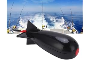 BIGKING Bomba Da Pesca, PP Lanciatore Di Esche Portatile Mangiatoia Per Carpe Grande Bomba Porta Esche Con Esca Galleggiante Mangiatoia Da Pesca Buona Tenuta D'aria Strumento Di Nidificazione(Nero)