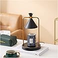 SUZLA Candle Warmer Lamp with Timer for Jar Candles, Electric Candle Warmer Light with 3 Brightness/Temperature Adjustment Mode, Wax Melter for Home Decoration,Black