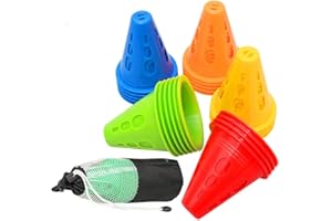 BTSEURY 2.95 Inch High Mini Traffic Cones,30Pcs Stackable Small Road Cones For, 5 Bright Colours Mini Sports Cones For Indoor Outdoor