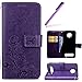 Produktbild HMTECH Motorola Moto Z2 Play Hülle,Moto Z2 Play Schutzhülle,Moto Z2 Play Hülle Leder Flip Prägung Lucky Clover Blumen Bookstyle Wallet Tasche Brieftasche Etui Case,Moto Z2 Play Hülle Elegant Retro Lucky Clover Blumen Floral Prägung Muster Flip Cover Wallet Brieftasche Tasche im Bookstyle mit Standfunktion Karten Slot und Magnetverschluß Flip Case Hülle Ledercase Hülle Schutzhülle Cover für Motorola Moto Z2 Play,Lucky Clover:Purple