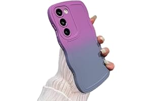 Rnrieyta Miagon Gradient Aesthetic Welle Hülle für Samsung Galaxy A22 4G,Süßes Curly Handyhülle Frauen Mädchen Lockige Rahmenform Design Silikon TPU Bumper Schutzhülle