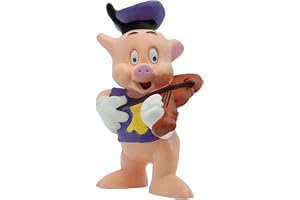 Bullyland 12491 – figur Fiedler från Walt Disney De tre små grisarna, ca 6,2 cm, detaljrik, perfekt som en liten gåva för bar