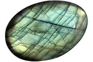 JAWSEU Labradorite, Pietra di Luna, Pietra di Labradorite luccicante in Labradorite lucidata con Labradorite Blu Naturale, Pietra Curative per Terapia, Artigianale