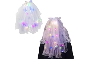 Liuer LED Velo Sposa,Veli da Sposa,Velo Sposa Addio al Nubilato,Accessori Matrimonio Gadget Addio al Nubilato Sposa Divertenti Decorazioni Nozze