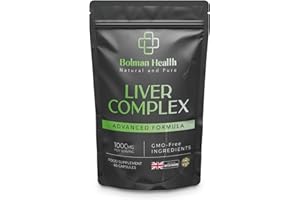 BOLMAN HEALTH Liver Complex | 60 Capsules | 30 Day Supply | Advanced Formula with TUDCA, NAC & Psyllium Husk | Supports Liver Function, Detox, Digestion & Well-Being | GMO-Free | Vegan Friendly | UK Made