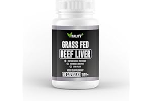 SUNSHYNE Premium Grass Fed Beef Liver Capsules - 1500mg per Serving, 60 Capsules (1 Month Supply) - Natural Energy Boost, Nutrient-Rich Organ Supplement, Sourced from Pasture-Raised Cattle