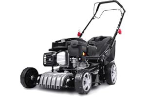 BRAST Tondeuse Thermique tractée arrière 41cm mulching 144cc 4,1cv 2.800 TRS/Min Moteur de Marque 4 Temps 40l réglage Central 25-75mm, Capot en tôle en Acier, Nettoyage Easy Clean, certifié TÜV
