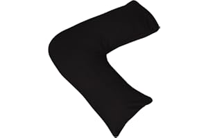 AmigoZone V SHAPED PILLOW CASE COVER PREGNANCY MATERNITY ORTHOPAEDIC SUPPORT NURSING (Black)